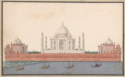 Il Taj Mahal dal fiume da Unknown artist