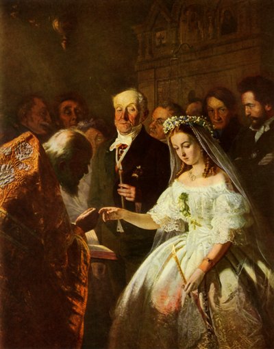 Il matrimonio diseguale, 1862 da Vasily Pukirev