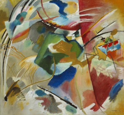 Dipinto con centro verde, 1913 da Wassily Kandinsky