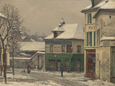 Effetto neve nei sobborghi, c.1875-85 da Victor Vignon