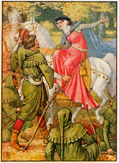 Robin Hood e la Dama da Walter Crane