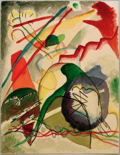 Bozzetto per un quadro con bordo bianco da Wassily Kandinsky