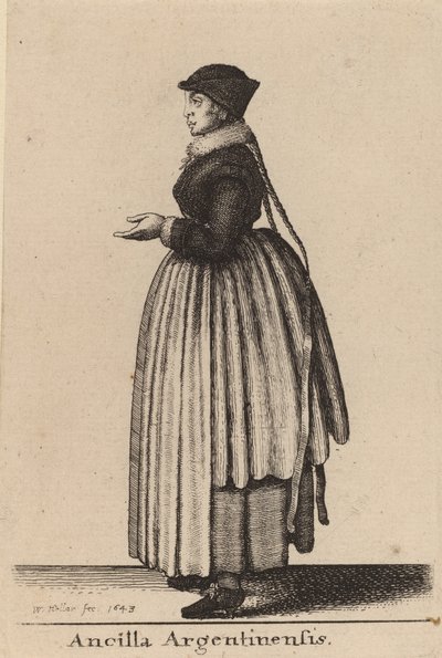 Ancilla Argentinensis, 1643 da Wenceslaus Hollar