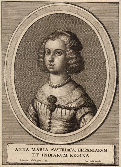 Anna Maria, Regina di Spagna da Wenceslaus Hollar