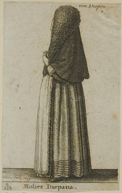 Donna di Dieppe da Wenceslaus Hollar