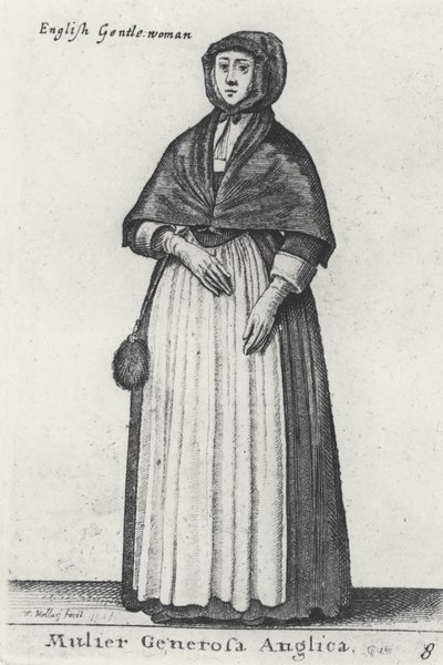 Gentildonna inglese, 1643 da Wenceslaus Hollar