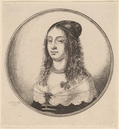 Signora con Nastri nei Riccioli da Wenceslaus Hollar