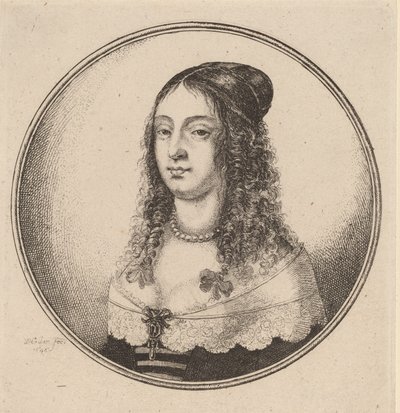 Signora con nastri nei riccioli, 1646 da Wenceslaus Hollar