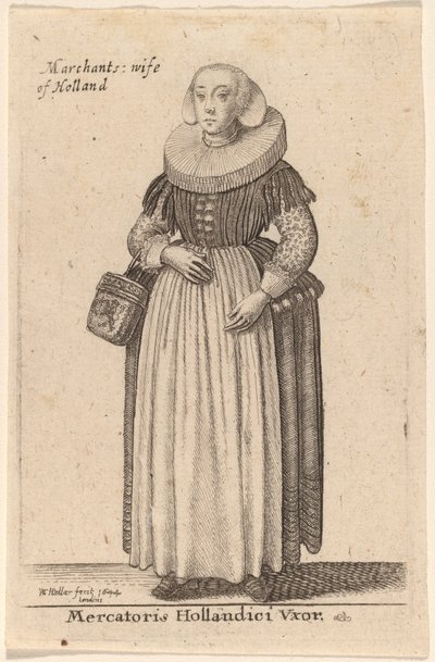 Moglie di Mercatoris Hollandici da Wenceslaus Hollar