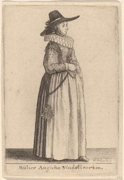 Donna di Augusta Vindelicorum da Wenceslaus Hollar