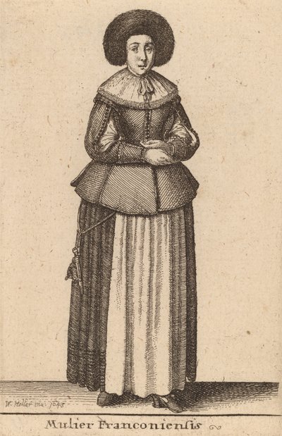 Mulier Franconiensis, 1643 da Wenceslaus Hollar