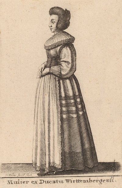 Mulier ex Ducatu Wirttembergensi, 1643 da Wenceslaus Hollar