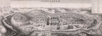 Prospetto di Gerusalemme, 1660 da Wenceslaus Hollar