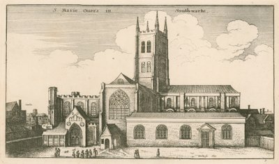 Chiesa di San Salvatore, Southwark, Londra da Wenceslaus Hollar