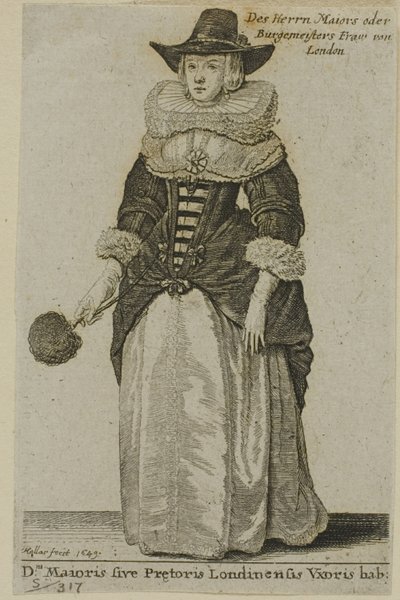 Moglie del sindaco di Londra da Wenceslaus Hollar