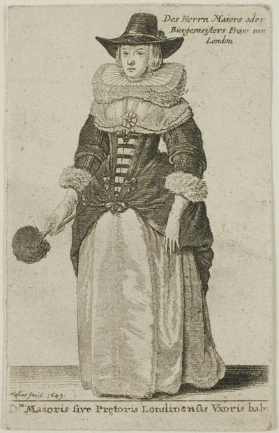 Moglie del sindaco di Londra da Wenceslaus Hollar