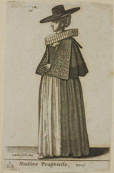 Donna di Praga da Wenceslaus Hollar