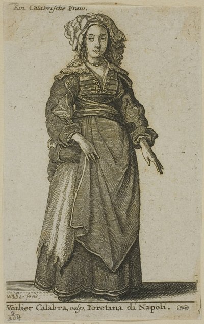 Donna di Calabria da Wenceslaus Hollar