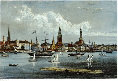 Veduta di Riga, ca 1855 da Wilhelm Siegfried Stavenhagen