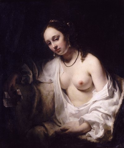 Betsabea con la lettera di re Davide, 1654 da Willem Drost