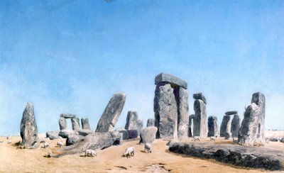 Pecore al pascolo a Stonehenge da William (1789 1862) Turner