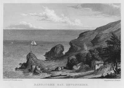 Baia di Babbacome, Devonshire (incisione) da William (after) Westall