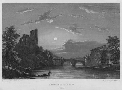 Castello di Barnard, Durham da William (after) Westall