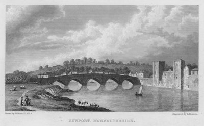 Newport, Monmouthshire (incisione) da William (after) Westall