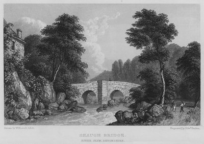 Ponte di Shaugh, fiume Plym, Devonshire da William (after) Westall