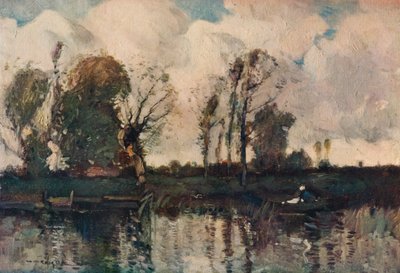 Le rive del Loir, c. 1900 da William Alfred Gibson