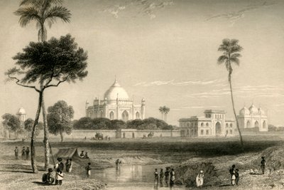 Mausoleo di Sufter Jung, Delhi, 1835 da William Daniell