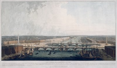 Proposta per il Ponte di Londra, Londra da William Daniell