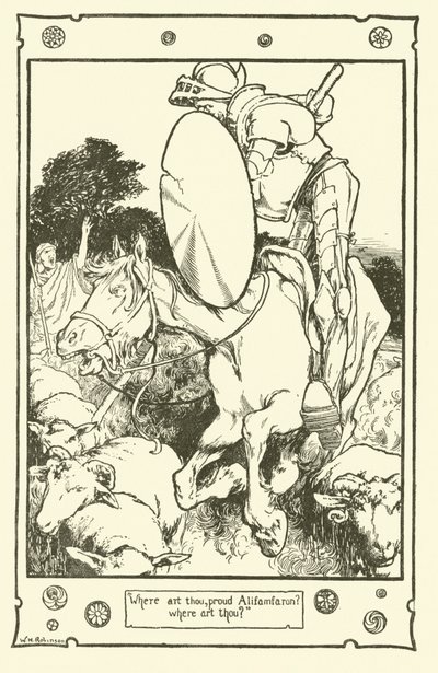 Illustrazione per Don Chisciotte da William Heath Robinson