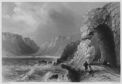 Glenariff, Contea di Antrim (incisione) da William Henry (after) Bartlett