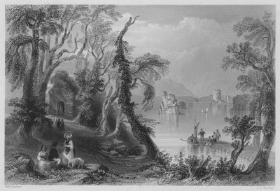 Innisfallen, Lago di Killarney da William Henry (after) Bartlett