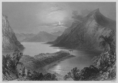 Lough Ina, Connemara (incisione) da William Henry (after) Bartlett