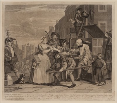 La Carriera di un Libertino, Tavola 4 da William Hogarth