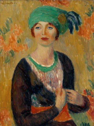 Ragazza con turbante verde da William James Glackens