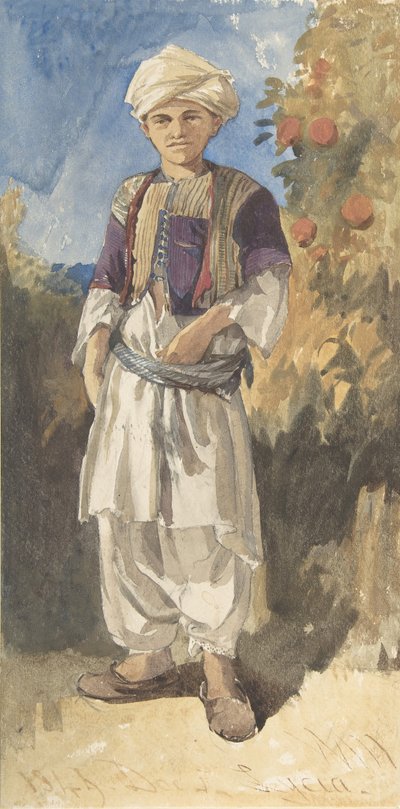 Giovane turco in piedi, 1844 da William James Muller