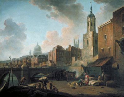 Fresh Wharf, vicino al London Bridge, c1762 da William Marlow