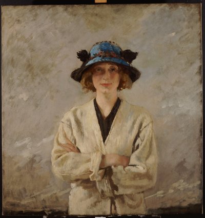 Ragazza con cappello blu da William Orpen