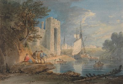 Veduta di Caernarvon, Galles da William Payne