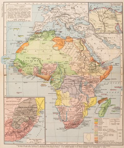 Mappa che mostra la spartizione dell