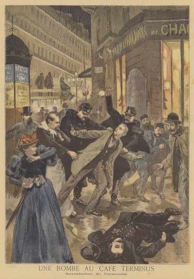 Arresto del bombarolo del Café Terminus da after Oswaldo Tofani