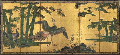 Pavoni e bambù da attributed to Tosa Mitsuyoshi