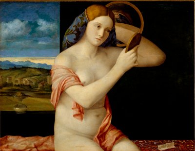 Giovane donna allo specchio da Giovanni Bellini