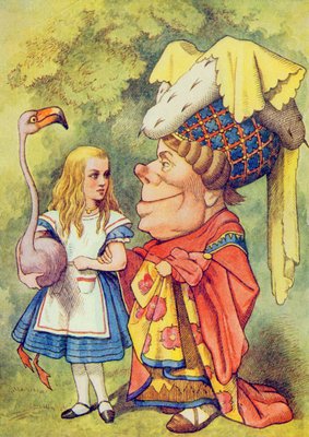 Alice con la duchessa, illustrazione di Alice nel paese delle meraviglie  di Lewis Carroll (1832-9)