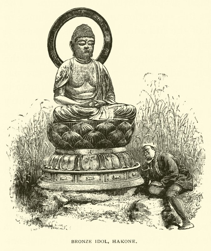 Idolo di bronzo, Hakone (incisione) da (after) American School