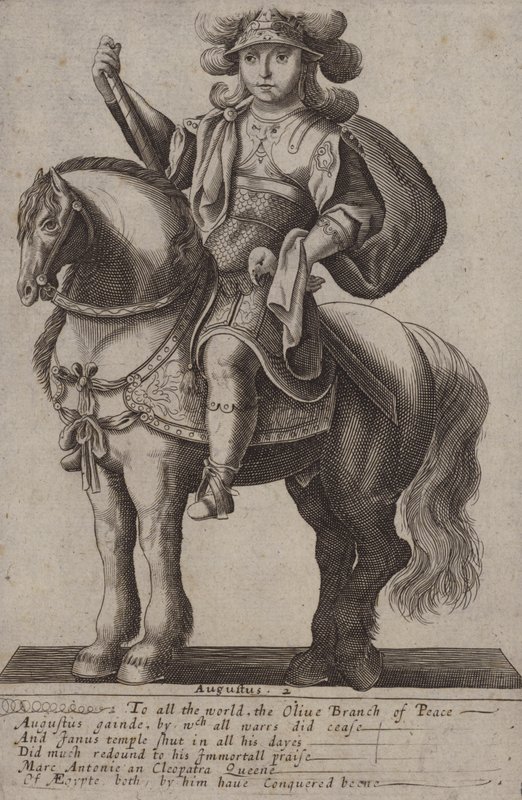Augusto, imperatore romano (incisione) da (after) English School