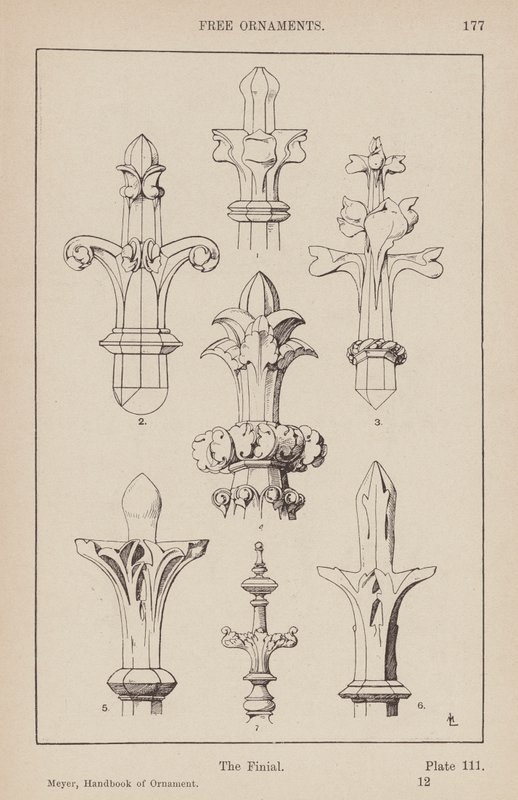 Ornamento: Ornamenti liberi, Il Finiale da (after) German School